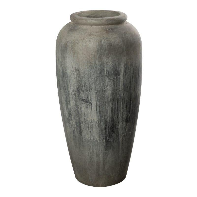 Høj Krukke / Vase I Fiberbeton 80cm Rustik Vase